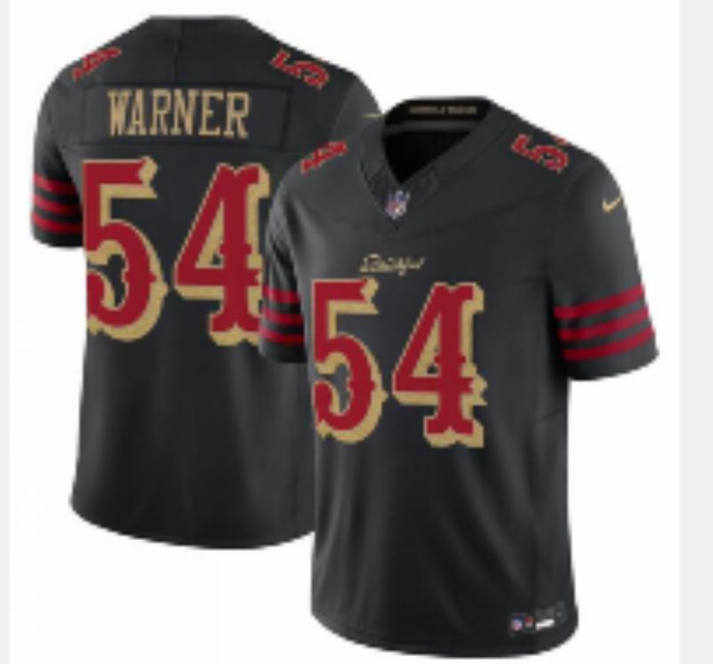 Men Nike San Francisco 49ers #54 Warner black Limited NFL 2025 Jersey 001->san francisco 49ers->NFL Jersey